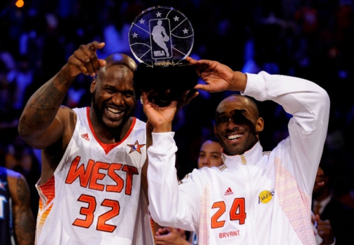 Kobe Bryant e Shaquille O'Neal dividiram o prêmio de MVP do Jogo das Estrelas de 2009