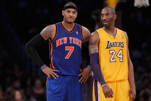 Carmelo Anthony, dos Knicks, foi um dos grandes adversários de Kobe na NBA