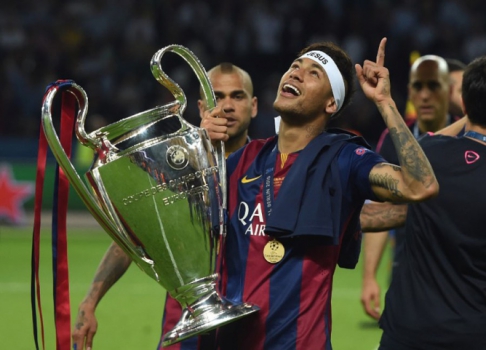 Neymar conquistou sua primeira Liga pelo Barcelona em 2015