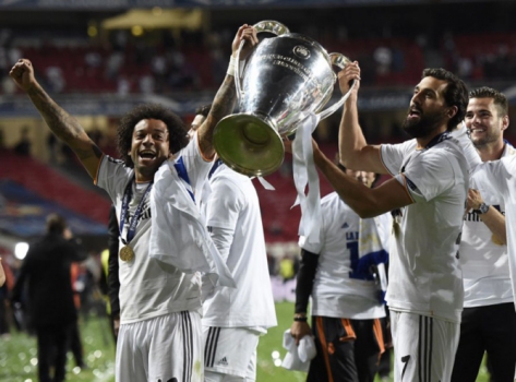 O lateral Marcelo (e) já tem uma, e busca sua segunda Liga pelo Real Madrid