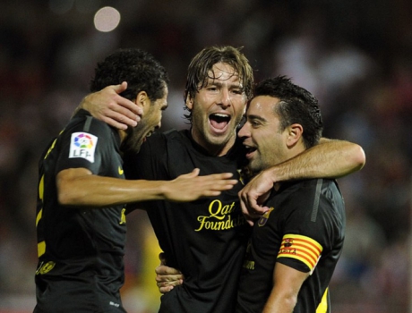 O lateral Maxwell (c) ganhou sua única Liga dos Campeões em 2011, com Barcelona