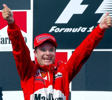 Mais uma vitória de Rubinho pela Ferrari em 2002, no GP da Hungria