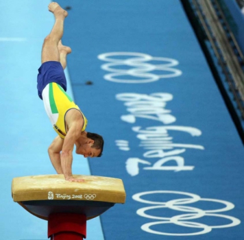 Olimpíadas 2008 Pequim - Diego Hypolito durante Ginastica artística masculina