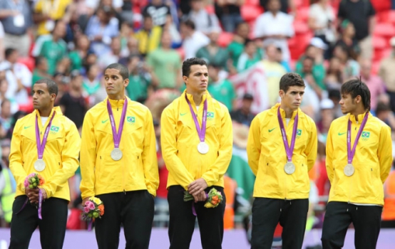 Olimpíadas 2012 - Londres - Equipe Masculina do futebol com o Ouro