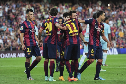No dia 27 de setembro de 2014, Messi passou da marca de 400 gols na carreira na goleada por 6 a 0 sobre o Granada. Marcou dois gols