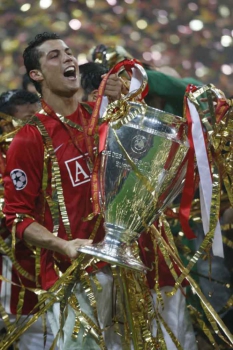 Cristiano Ronaldo foi um dos destaques da conquista da Liga dos Campeões pelo United em 2008