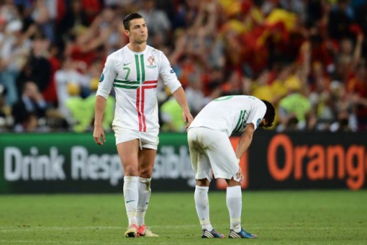Na Euro-2012, nova eliminação de Portugal para a Espanha, na semifinal do torneio