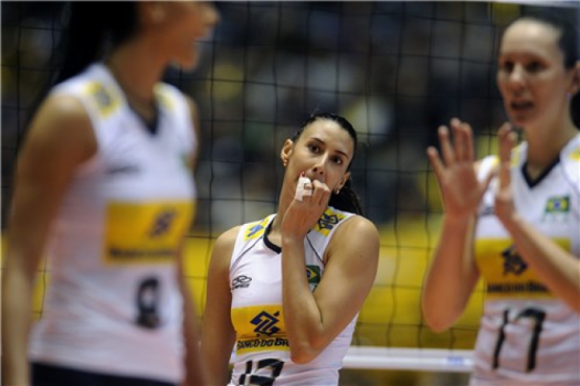 Sheila no Campeonato Mundial de 2010, em que o Brasil foi prata (Foto: Divulgação/FIVB)