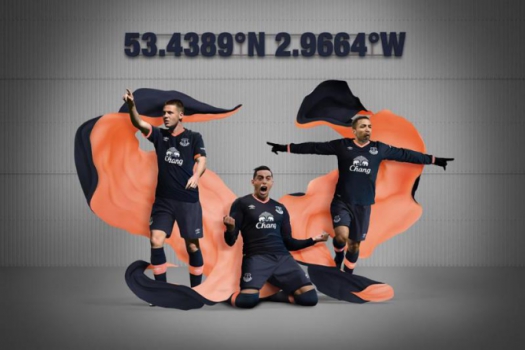 Camisa reserva do Everton