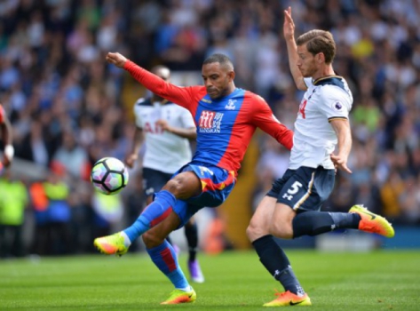 Puncheon e Vertonghen - Tottenham x Crystal Palace