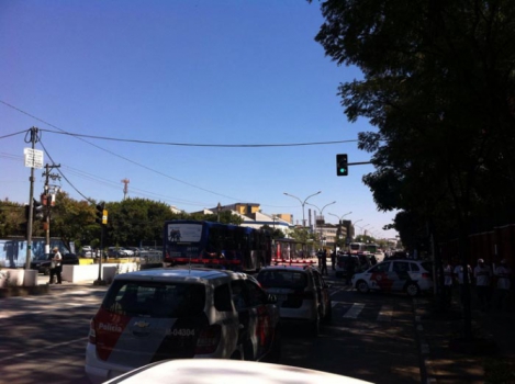 Protesto no CT do São Paulo