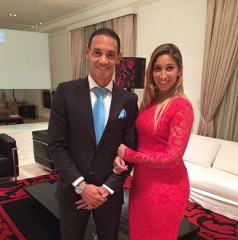 Ricardo Oliveira e sua esposa Debora