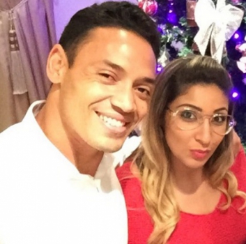 Ricardo Oliveira e sua esposa Debora