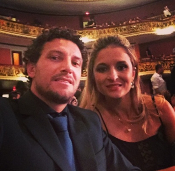 Elano e a esposa Alexandra