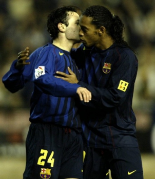 Andrés Iniesta e Ronaldinho Gaúcho - Barcelona 2004/05