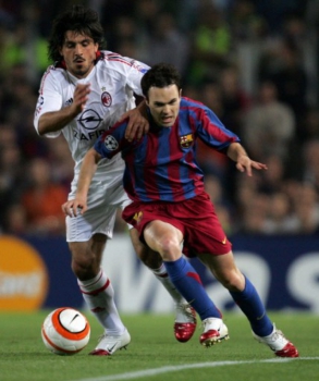 Iniesta e Gattuso - Liga dos Campeões 2005/06