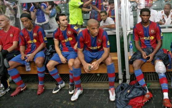 Ronaldinho Gaúcho, Iniesta, Henry e Eto'o - Barcelona 2007