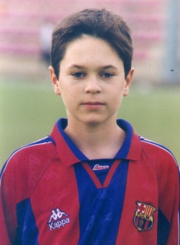 Iniesta em 1996 pelo Barcelona