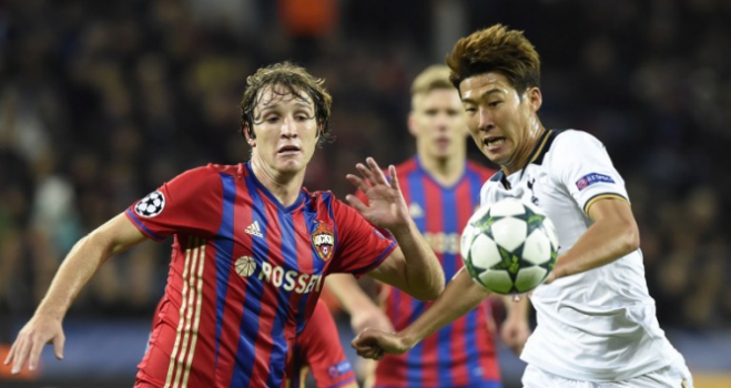 Son e Mário Fernandes - CSKA x Tottenham