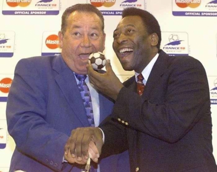 Fontaine, artilheiro da Copa de 58 e Pelé, o grande craque daquele Mundial