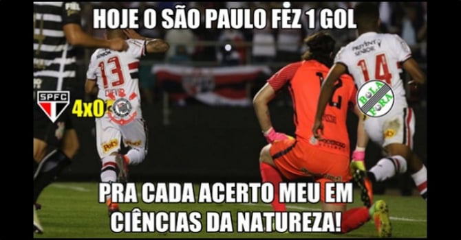 Goleada no Majestoso virou piada na web