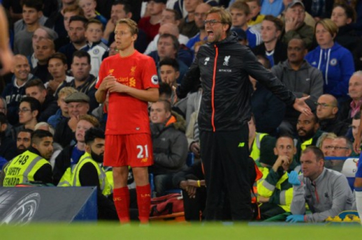 Lucas Leiva e Jürgen Klopp - Liverpool