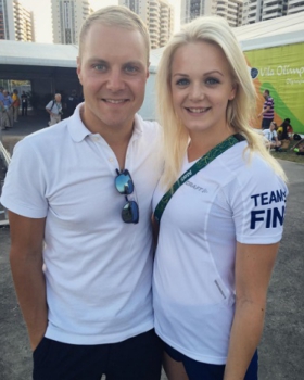 Valtteri Bottas e esposa Emilia Bottas