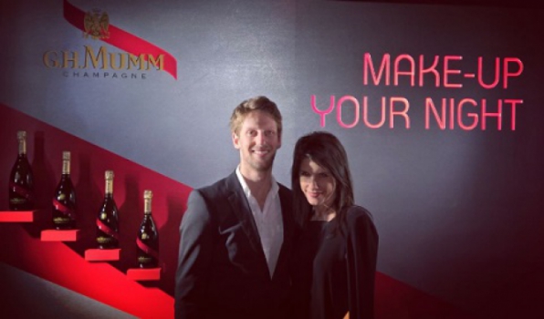 Romain Grosjean e esposa Marion