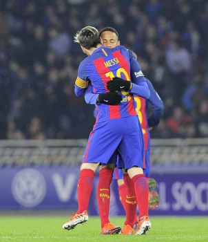 Messi e Neymar - Real Sociedad x Barcelona