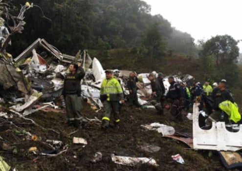 acidente chapecoense, local da queda