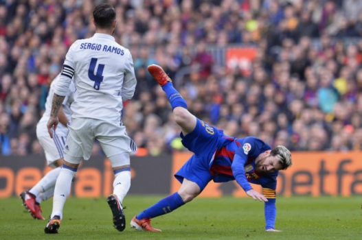 Messi e Sergio Ramos - Barcelona x Real Madrid