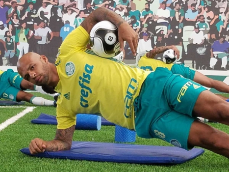 Foco na parte tática e 'estreia' de Felipe Melo: o treino no Palmeiras