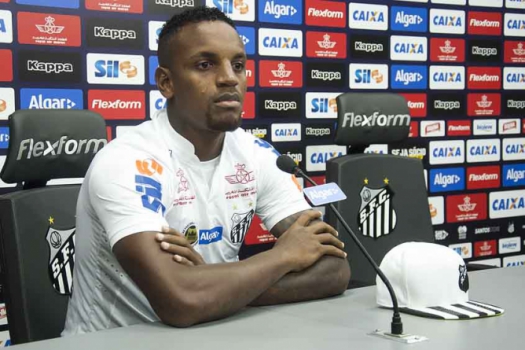 Apresentação Cleber Zagueiro Santos (Foto:Ivan Storti/Santos)