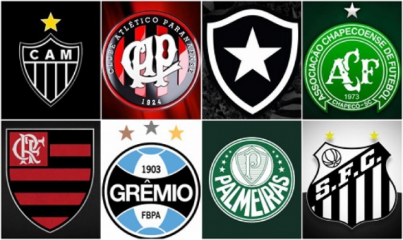 Montagem clubes da Libertadores