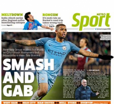 Euforia: Jesus estampa manchetes de diversos jornais ingleses