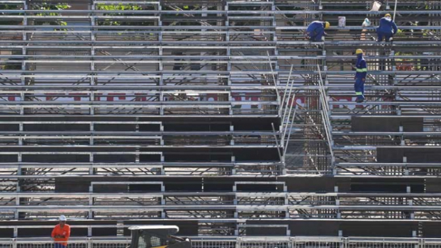 Construção do estádio Luso Brasileiro