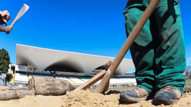 Construção do Estadio Luso Brasileiro