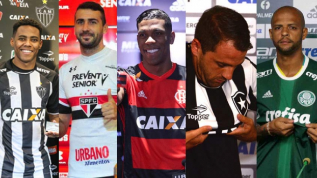Montagem - Felipe Melo x Lucas Pratto x Berrío x Montillo x Elias