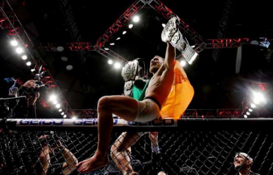 O campeão do UFC Conor McGregor é citado no texto de apresentação, escrito por Schwarzenegger, como 'uma daquelas raras personalidades que se torna maior do que o seu esporte.' O primeiro atleta a deter dois cinturões do UFC