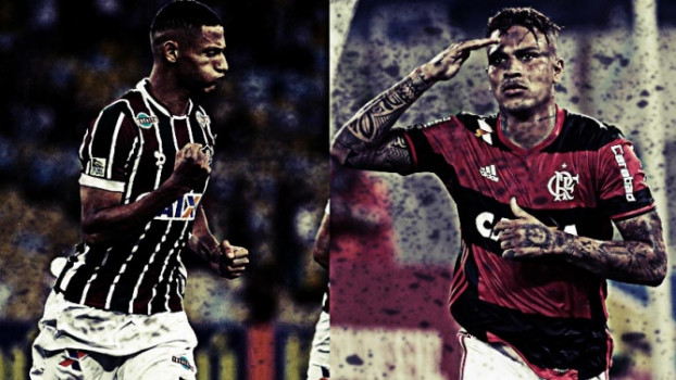 Montagem Fla x Flu