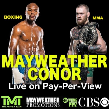 Modelos amadores de pôsteres para Floyd Mayweather Vs Conor McGregor também circulam na internet