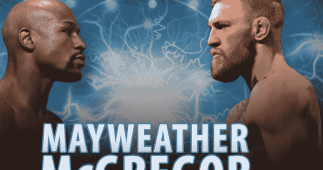 Modelos amadores de pôsteres para Floyd Mayweather Vs Conor McGregor também circulam na internet