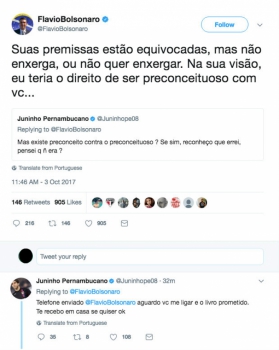 Juninho Pernambucano se envolve em polêmica com seguidores de Bolsonaro