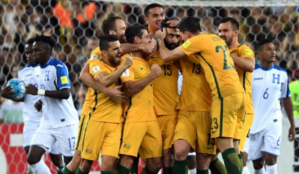 Austrália comemora vaga na Copa do mundo de 2018