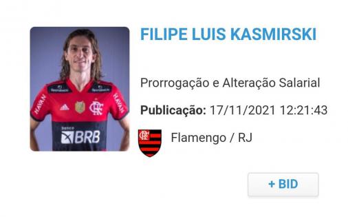 Flamengo: Renovação de Filipe Luís aparece no BID