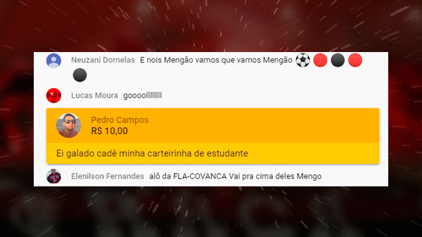 Rubro-negros usam bom humor em transmissão da Fla TV; veja