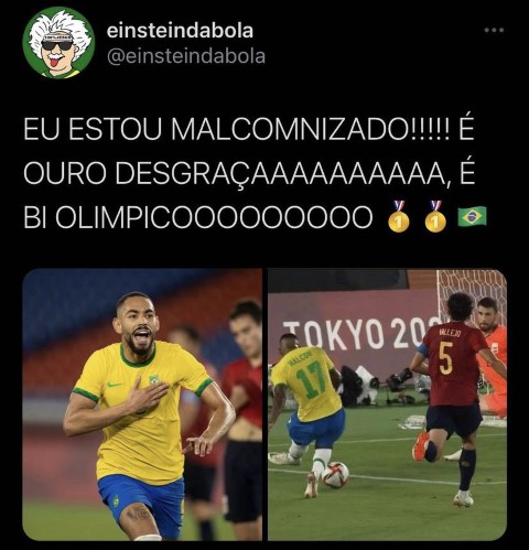 É ouro! Veja os melhores memes da conquista do futebol masculino nos Jogos  Olímpicos - Esportes - R7 Lance