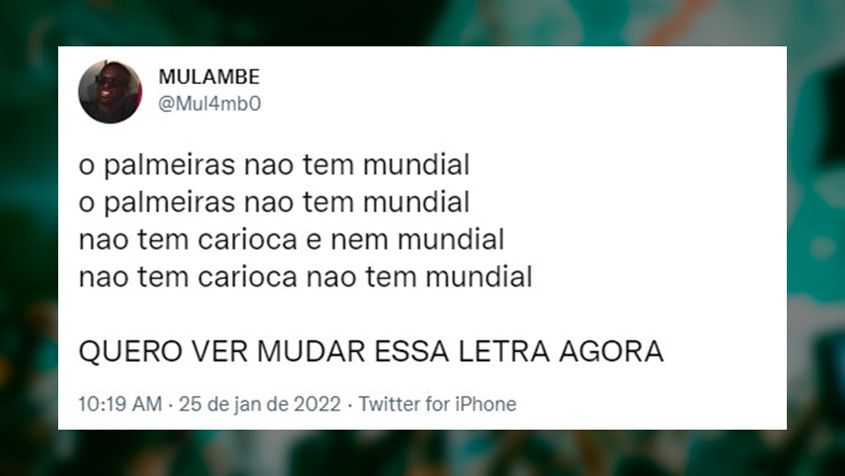 Musiquinha provocativa ao Palmeiras ganha novas versões após derrota no  Mundial; confira – LANCE!