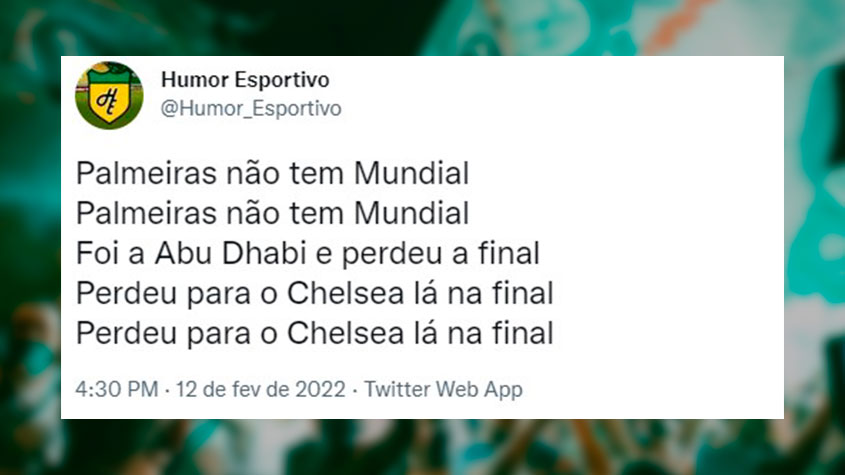 Humor Esportivo on X: Lá vem o cara que não tem mundial https