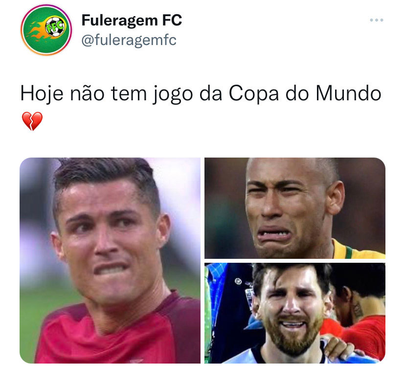 Dois dias sem jogos da Copa do Mundo gera memes na internet; veja